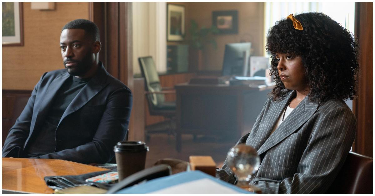 (l-r): Bashy and Adrienne Warren as Byron and Benny on 'Black Cake'