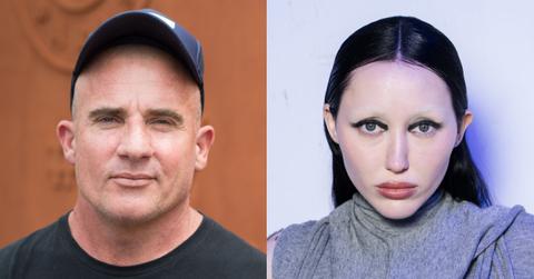 A photo split of Dominic Purcell and Noah Cyrus