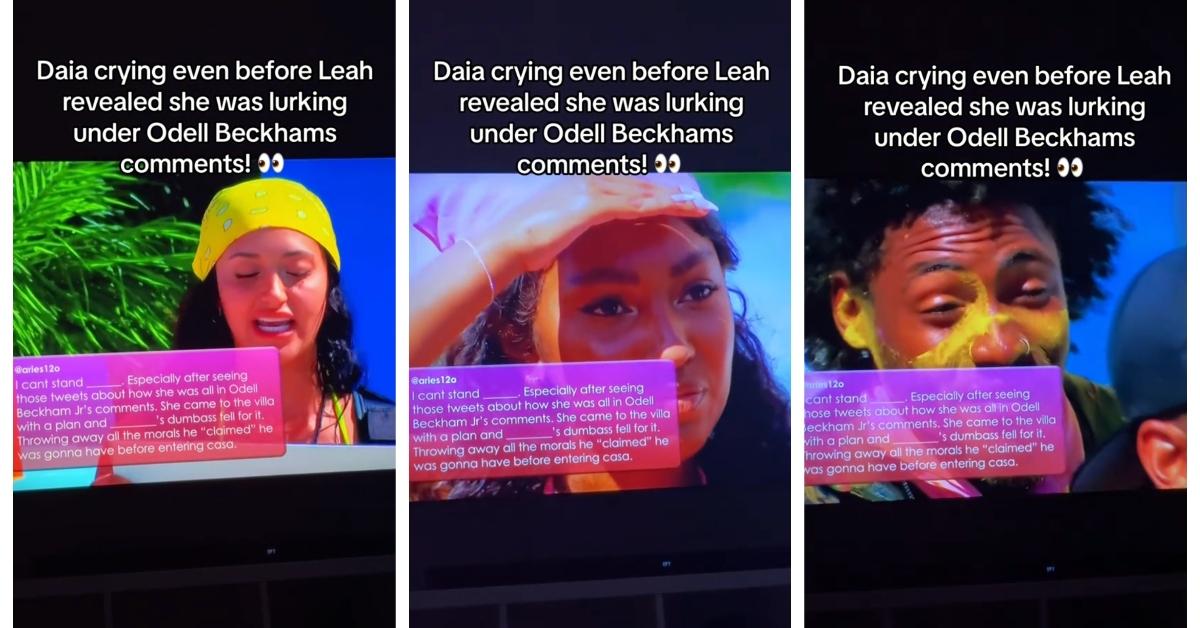 Love Island USA Screenshots of Daia on Odell's Page Go Viral