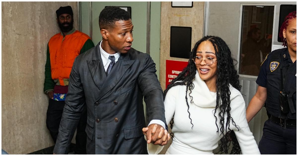 (l-r): Jonathan Majors and Megan Good