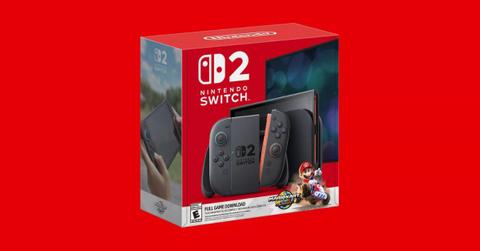 The Switch 2 in its box.