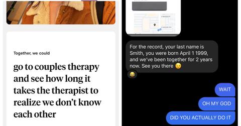 Hinge date booked couple's therapy for a date