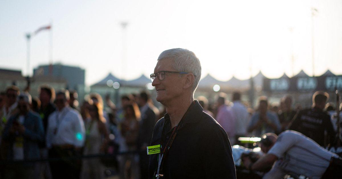 Tim Cook at the Abu Dhabi Grand Prix in 2024. 