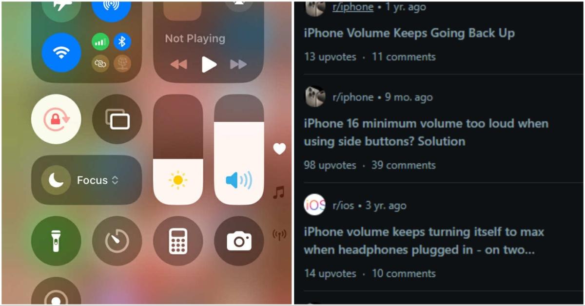 iPhone volume and Reddit comments