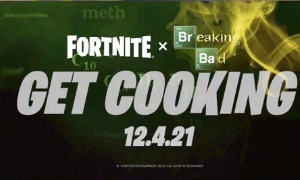 A mockup of a 'Fortnite' and 'Breaking Bad' collaboration