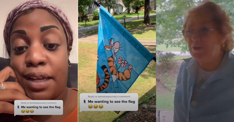 Tigger flag TikTok screenshots