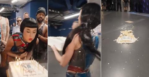 Katy Perry Throws Her Birthday Cake and It's Not That Funny