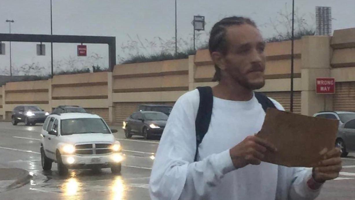 Delonte West panhandling in Dallas