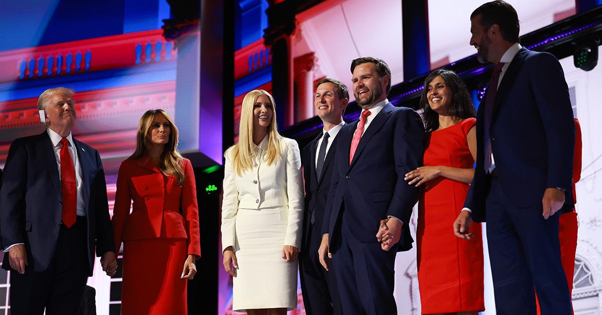 The Trump and Vance families assembled at the RNC. 