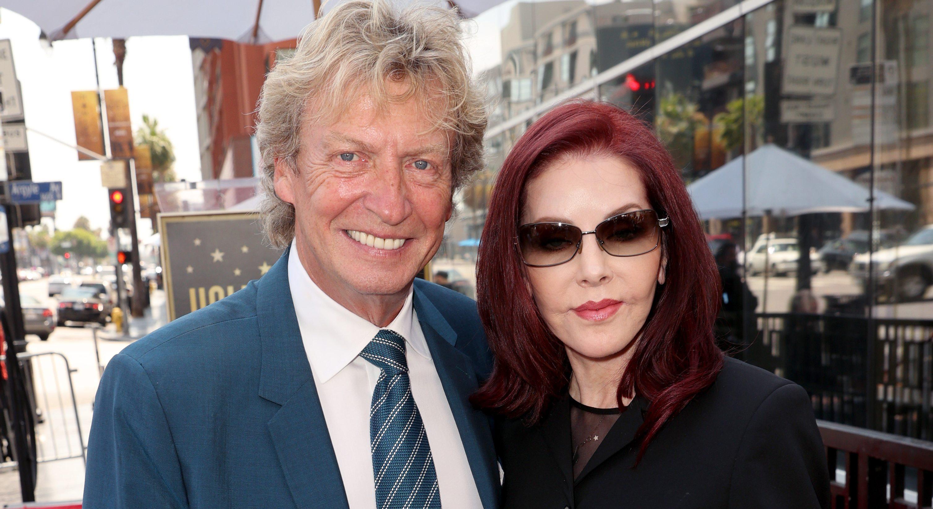 Nigel Lythgoe and Priscilla Presley attend a ceremony honoring him with a star on the Hollywood Walk of Fame