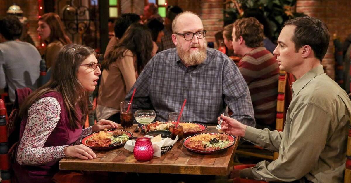 Mayim Bialik, Brian Posehn, and Jim Parsons in 'The Big Bang Theory'
