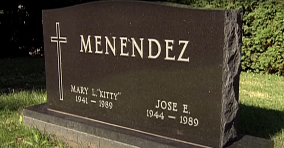 The gravestone for Jose and Kitty Menendez