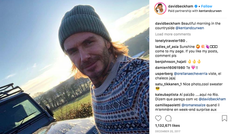 david beckham instagram ad