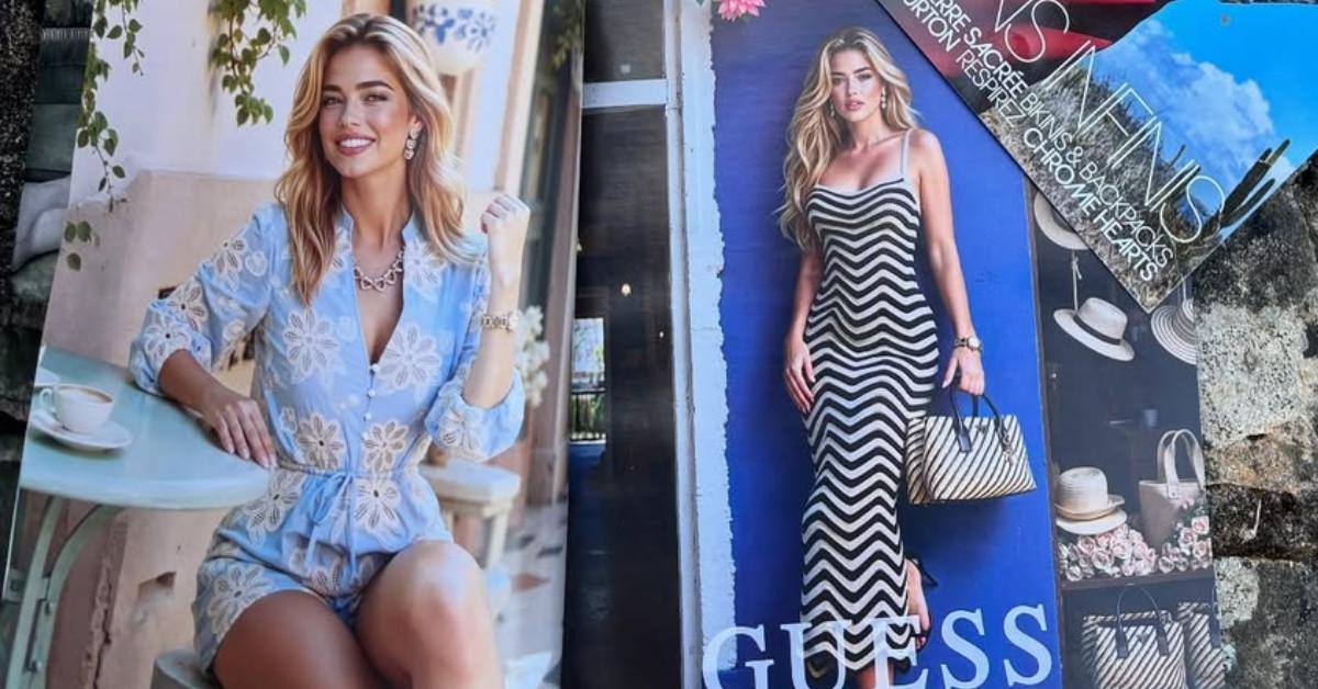 An AI model for Guess posing in 'Vogue Magazine'