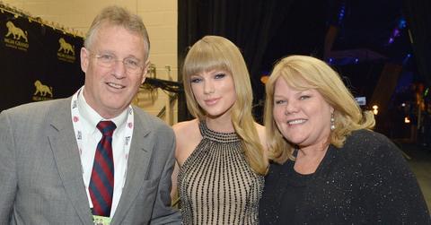 Taylor Swift and her parents at the 48th Annual Academy of Country Music Awards.