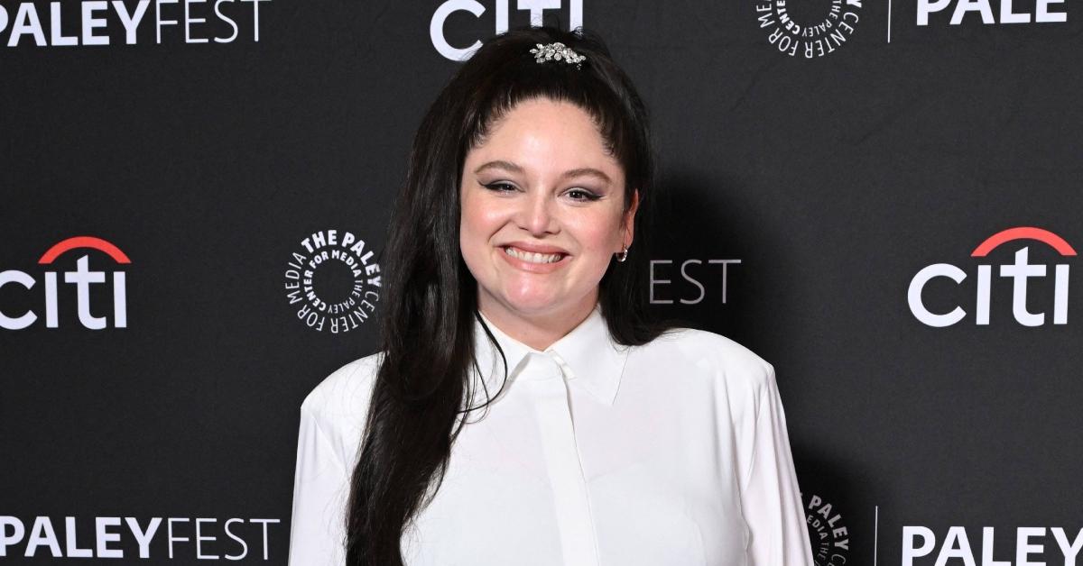 Meg Stalter on the red carpet