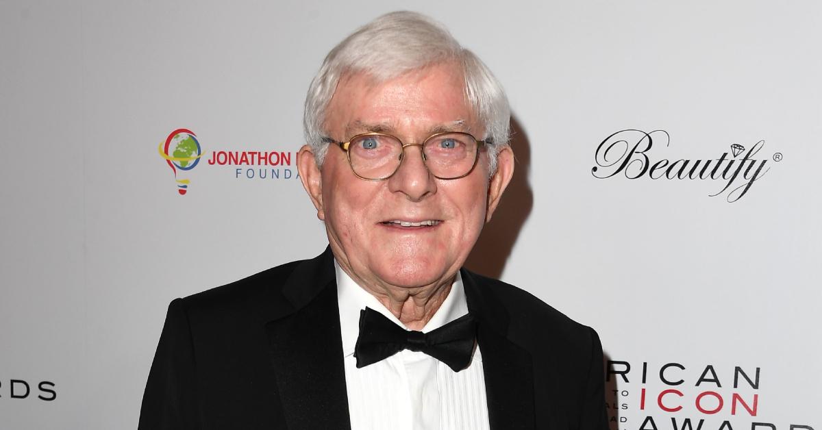 Phil Donahue poses on the red carpet at the American Icon Awards on May 19, 2019, in Beverly Hills.