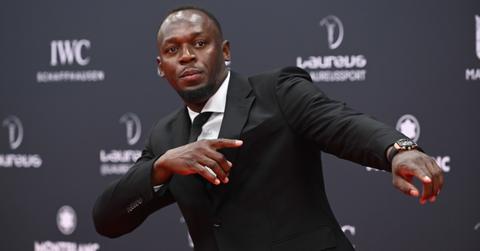 Usain Bolt attends the red carpet at the 2024 Laureus World Sport Awards Madrid at Palacio De Cibeles on April 22, 2024 in Madrid, Spain. (Photo by Beatriz Velasco/Getty Images)