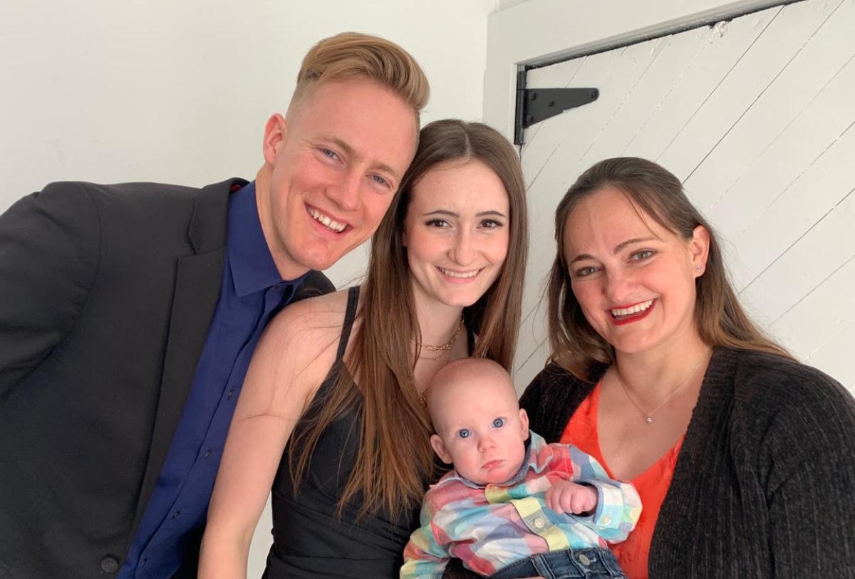 Wendell and Sarah Jeffs with mom Vicki Thompson and Vicki's son from her current marriage