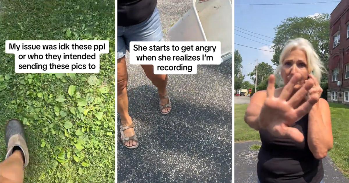 Neighbors take picture of girls playing water