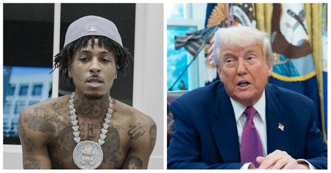 Rapper NBA Youngboy and President Donald Trump