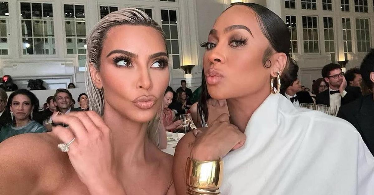 (l-r): Kim Kardashian and La La Anthony