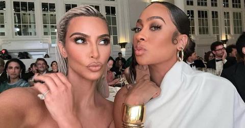 (l-r): Kim Kardashian and La La Anthony