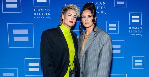 Ashlyn Harris and Ali Krieger at the Human Rights Campaign's 2023 Greater New York Dinner on Feb. 4, 2023