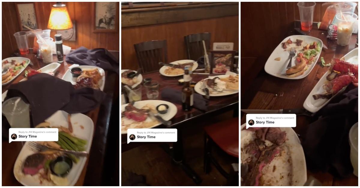 Food, drinks, and the mess left by party who ran out on $600 tab.