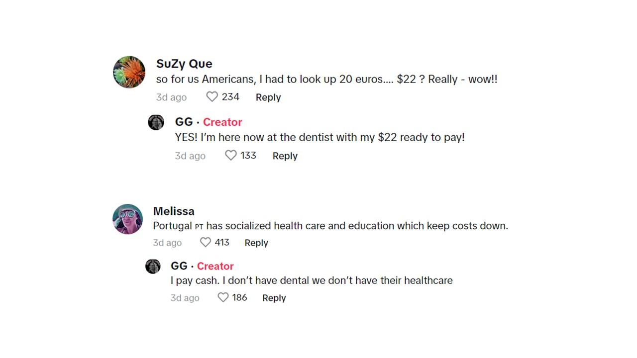 The OP responds to comments about cheaper dental work in Portugal