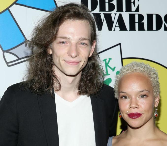 Mike Faist and Tilly Evans-Krueger at the Obie Awards in 2017