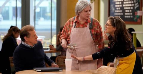 L-R: Guest star Blane Savage, guest star Vicki Lawrence and Mayim Bialik