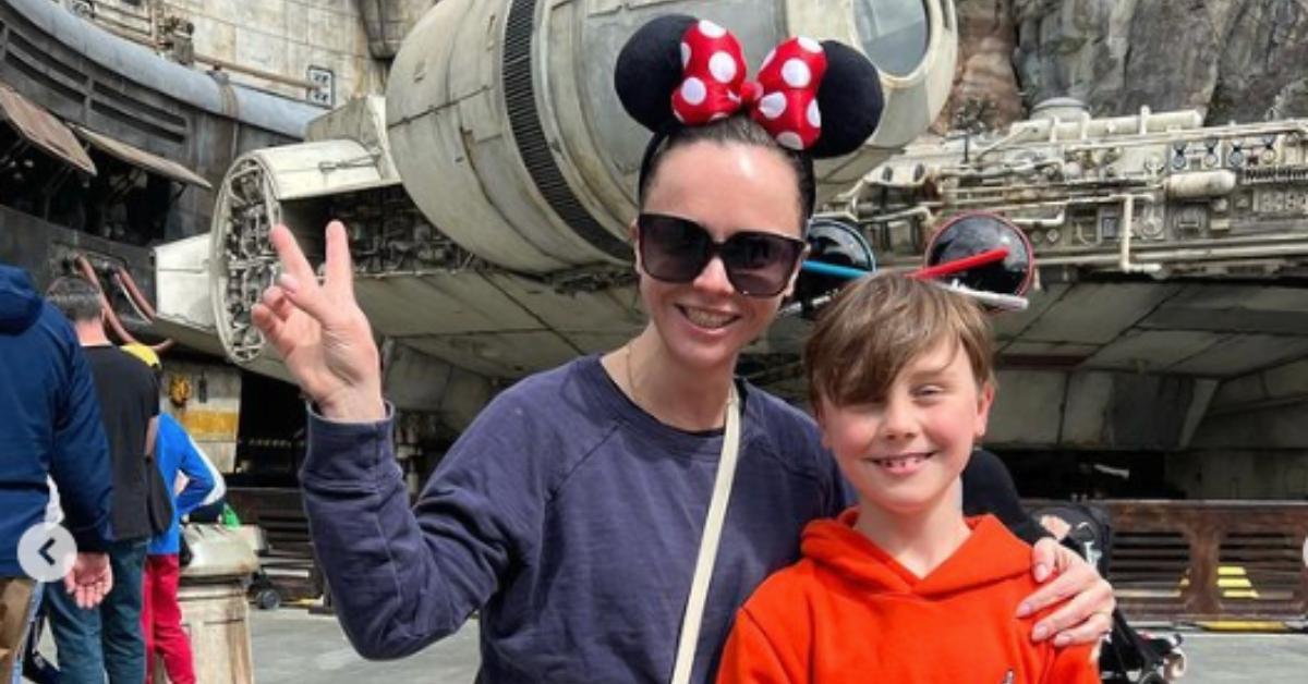 christina ricci with son freddie Heerdegen at Disneyland in March 2023