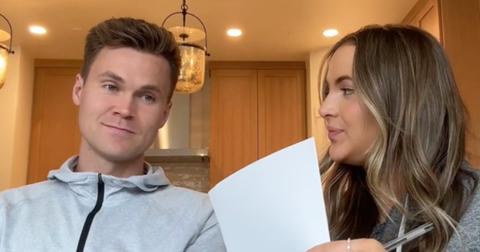 TikTok user Megan Hunsaker quizzing her husband on topics regarding their kids