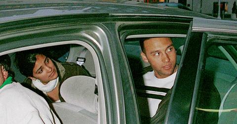 Lara Dutton and Derek Jeter leave Nello's Reataurant Oct. 9, 2000, in New York City.