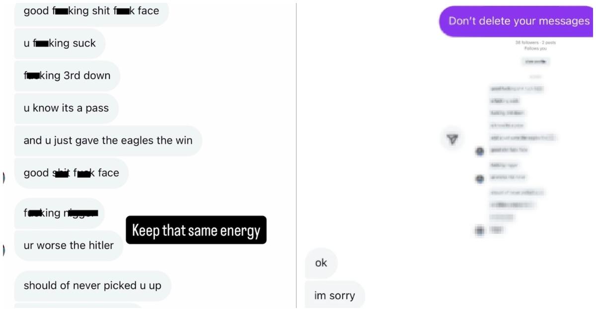 isaiah rodgers racist fan dms