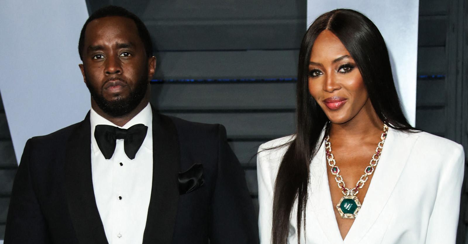 diddy and Naomi campbell on the red carpet