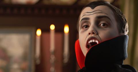 Child in a 'Dracula' costume