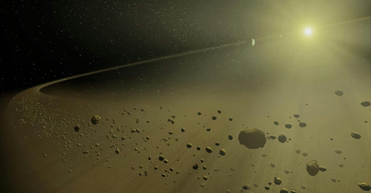 An artist's rendering of a distant solar sytem