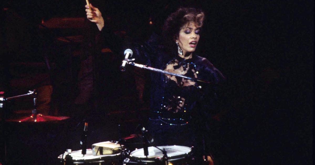 Sheila E. playing the drums