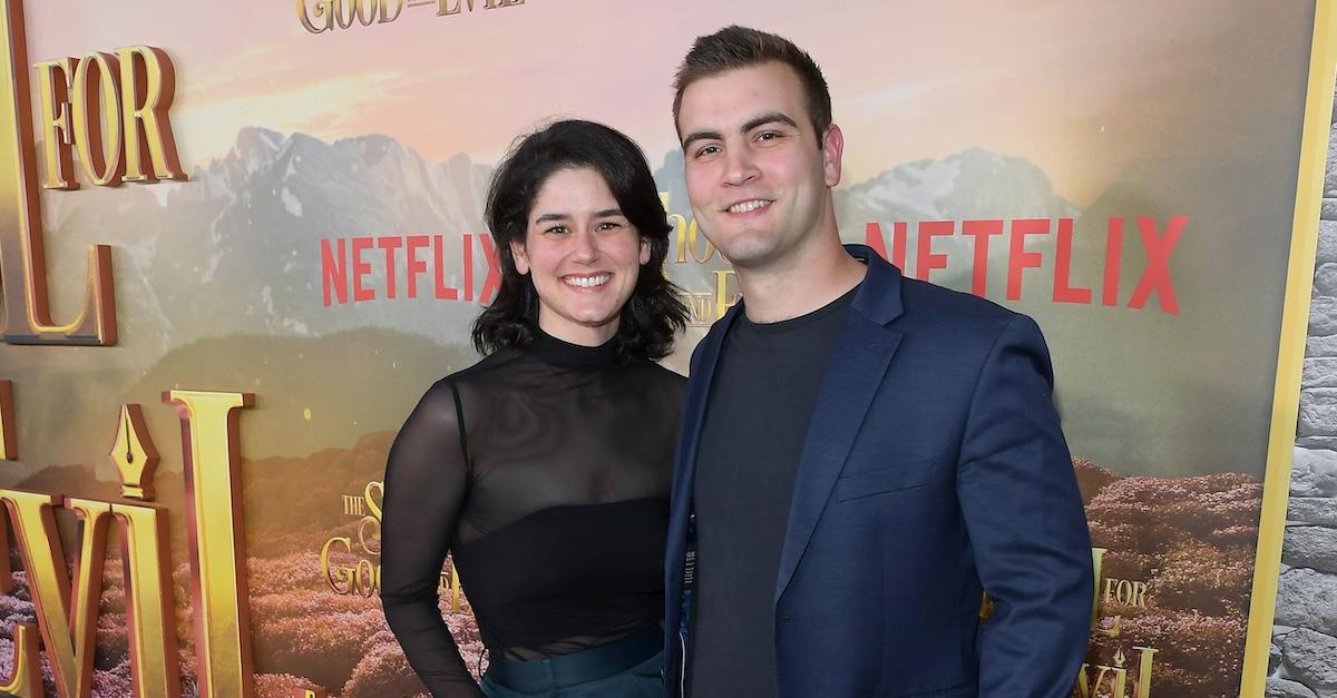 Elyse and Jonas Myers at the World Premiere of Netflix's ‘The School for Good and Evil’ at Regency Village Theatre on Oct. 18, 2022