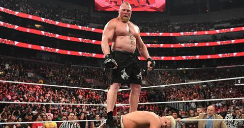 Brock Lesnar attacks Cody Rhodes during the April 3, 2023 episode of 'Monday Night Raw.'