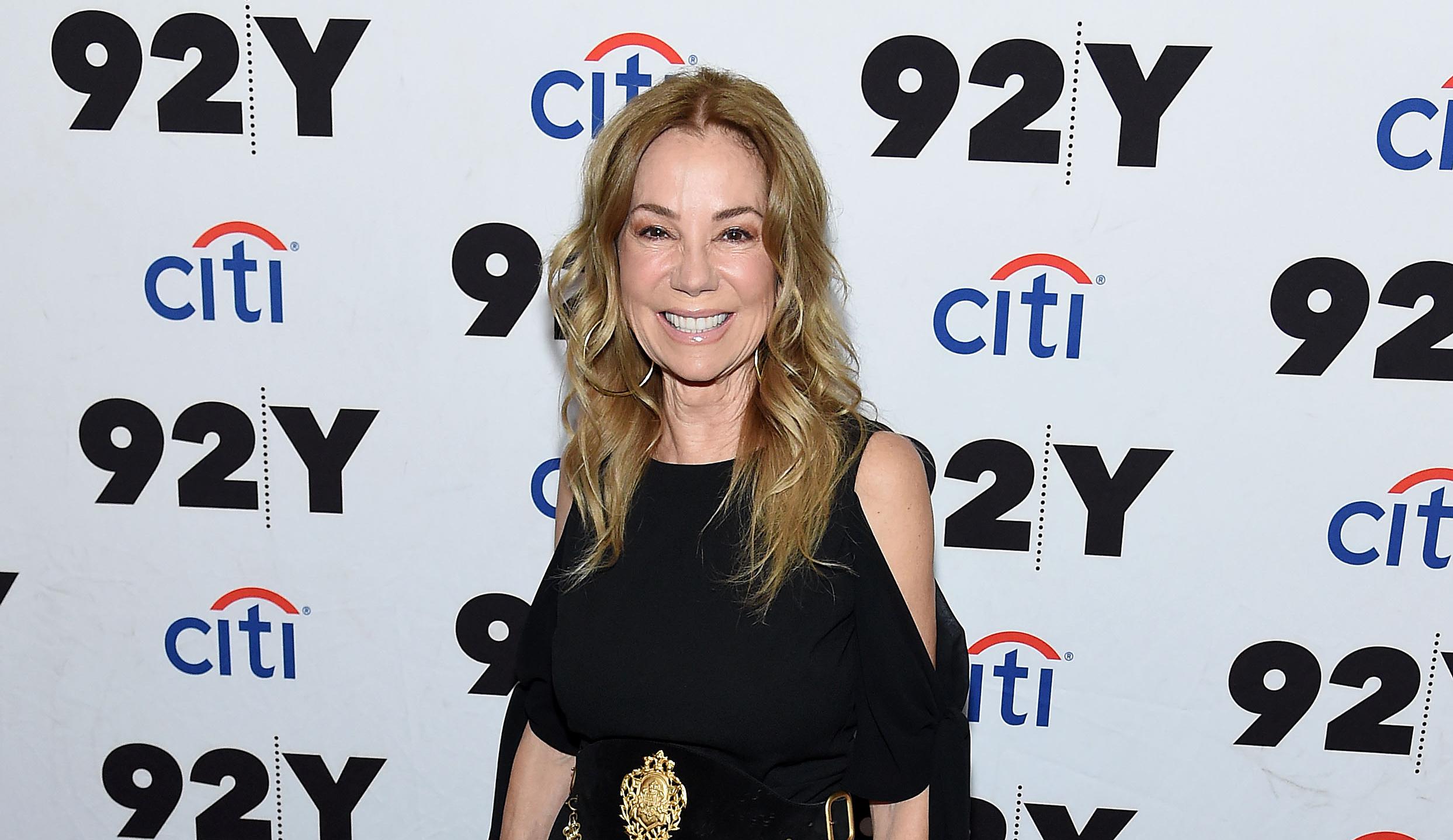 Kathie Lee Gifford attending an event in a black dress.