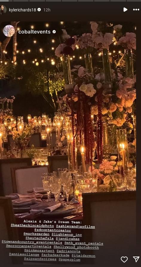 Kyle Richards’s daughter’s wedding reception.