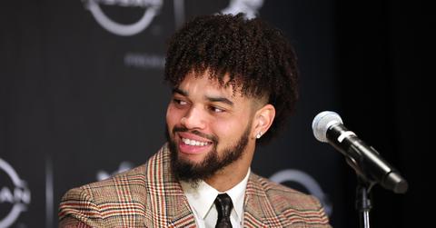 Caleb Williams at the 2022 Heisman Trophy presentation.