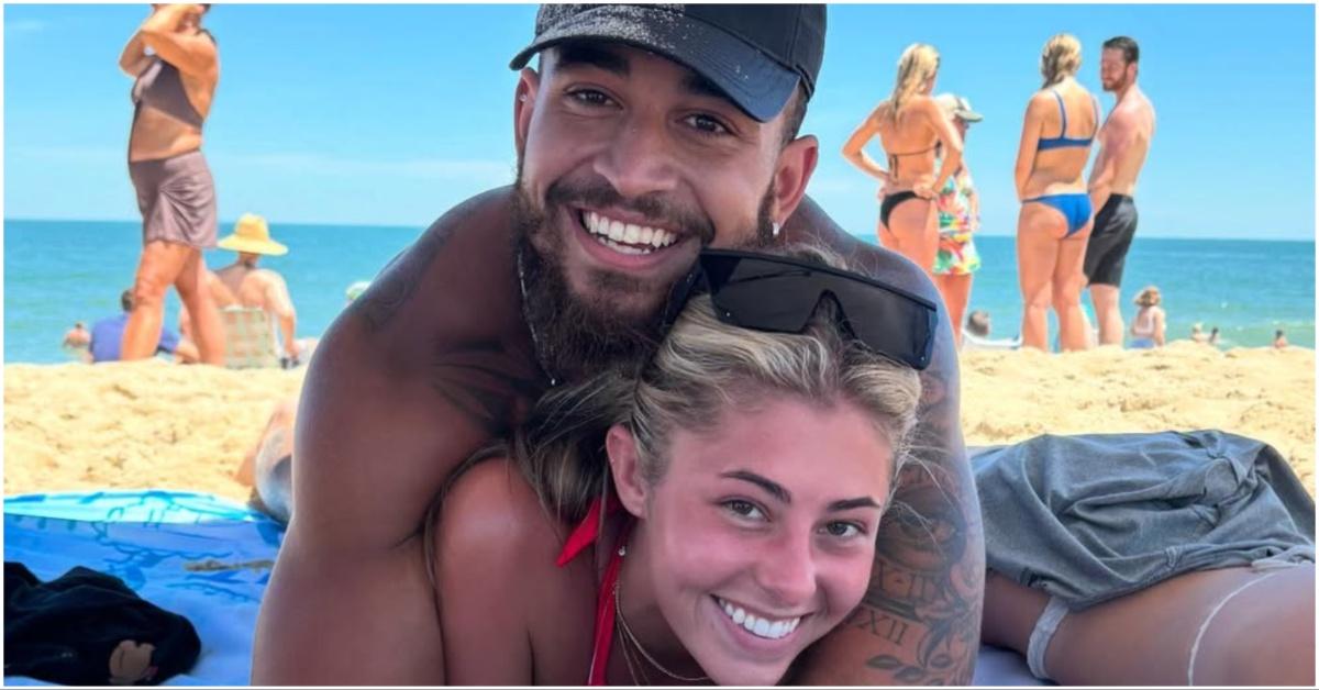 Julian Fleming and his girlfriend Alyssa Boyd at the beach