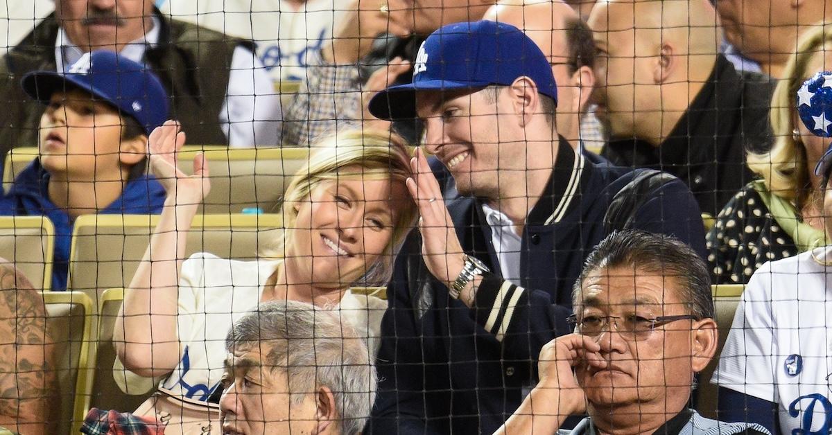 JJ Redick and wife Chelsea at the Los Angeles Dodgers game in April 2016