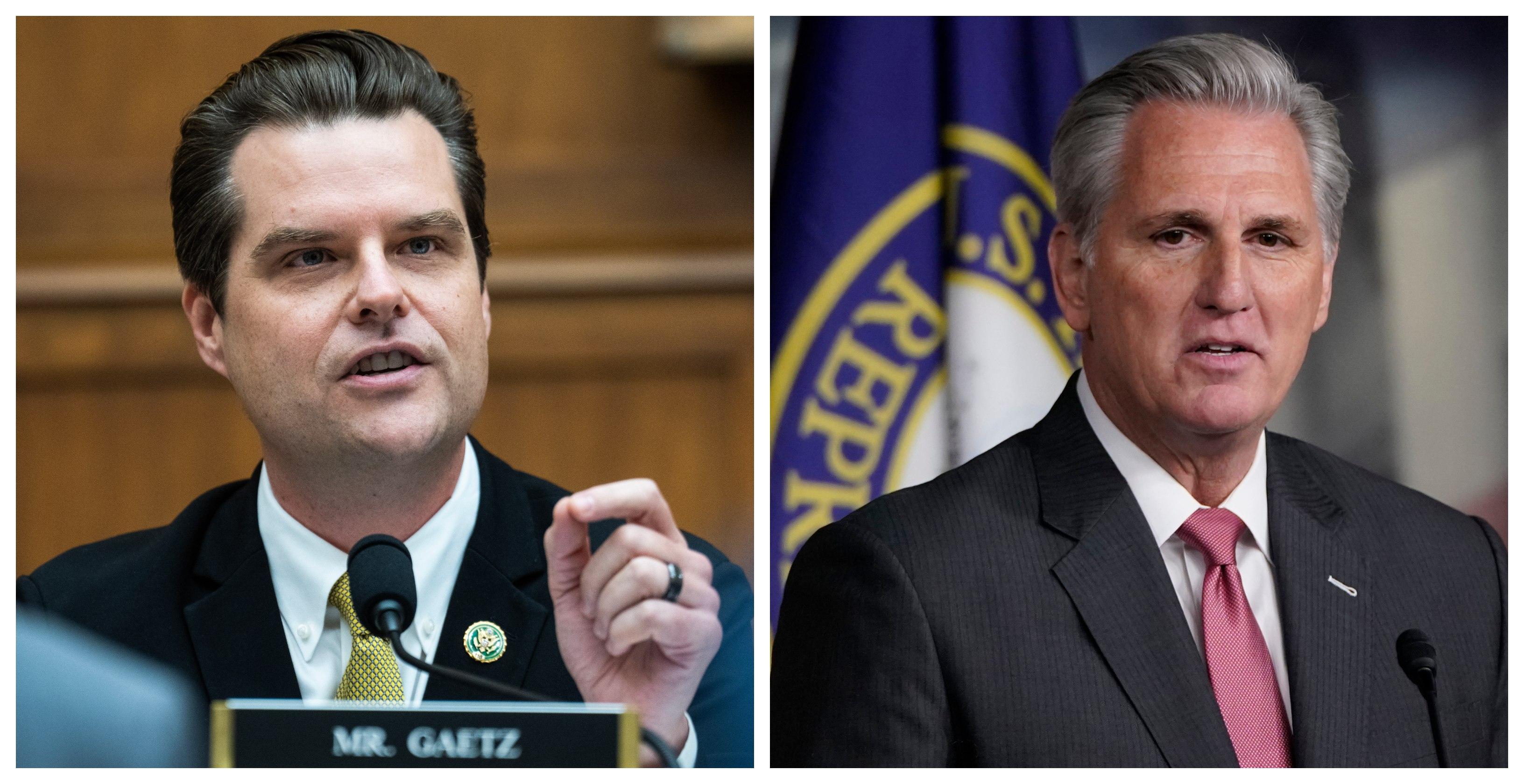 Matt Gaetz and Kevin McCarthy