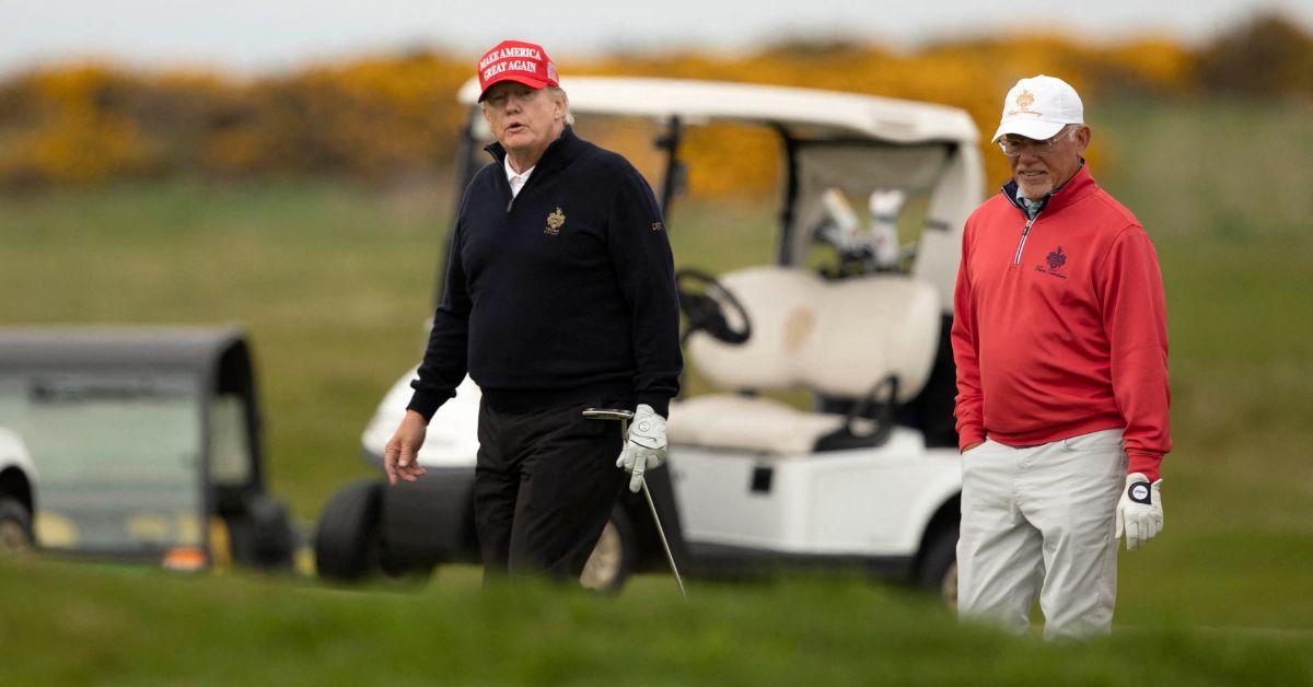 President Trump golfing at Aberdeen in 2023.