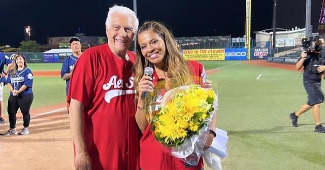 Dolores Catania and her dad